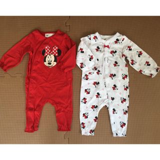 エイチアンドエム(H&M)の【H&M】ミニーbabyロンパース2枚セット(ロンパース)