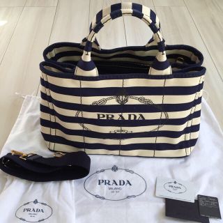 新品❤︎ PRADA カナパトート ボーダー