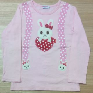 ミキハウス(mikihouse)の120 ミキハウス　うさこちゃん　サスペンダー　長袖Tシャツ　ロンT(Tシャツ/カットソー)