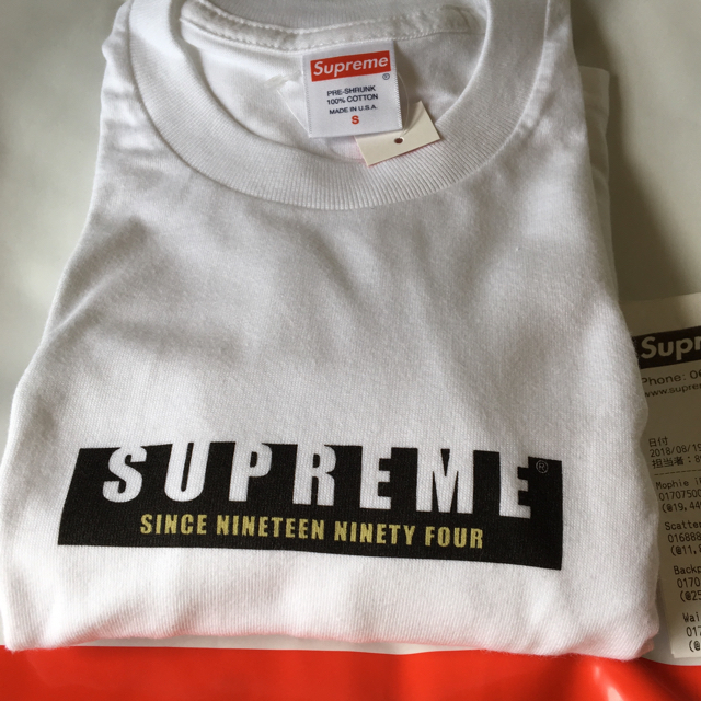 Supreme - 白 S supreme 18aw 1994 LS tee ロンTの通販 by けん's shop ...