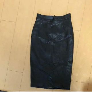 ザラ(ZARA)のザラ レザースカート(ひざ丈スカート)