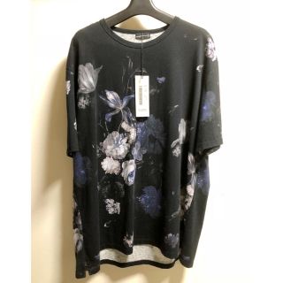 ラッドミュージシャン(LAD MUSICIAN)のラッドミュージシャン ビッグT 花柄 44 青(Tシャツ/カットソー(半袖/袖なし))