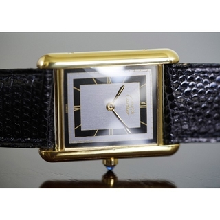 カルティエ(Cartier)の美品 カルティエ マスト タンク グレー LM Cartier (腕時計(アナログ))