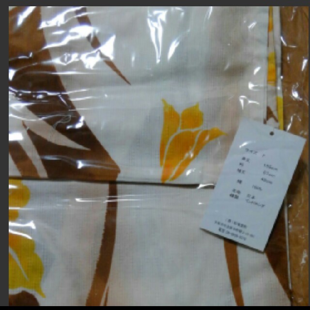 新品　浴衣　オレンジ　ブラウン　ユリ　レトロモダン　シック レディースの水着/浴衣(浴衣)の商品写真