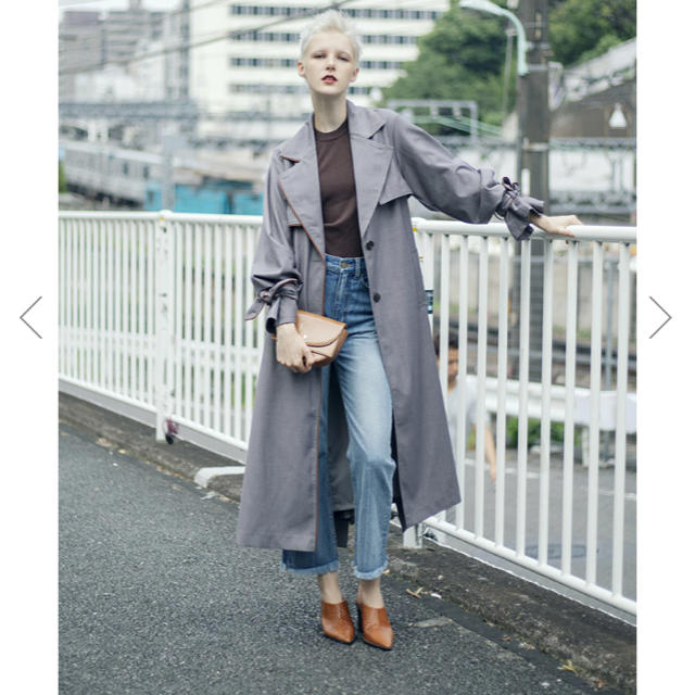 新品タグ付 Ameri バックプリーツ コート グレー Back pleats-tops.edu.ng