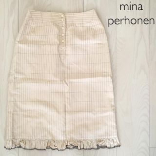 ミナペルホネン(mina perhonen)のmina時代 ミナペルホネン note book ハイウエスト スカート(ひざ丈スカート)