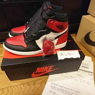 ナイキ(NIKE)のjordan1 bred toe 28cm us10(スニーカー)