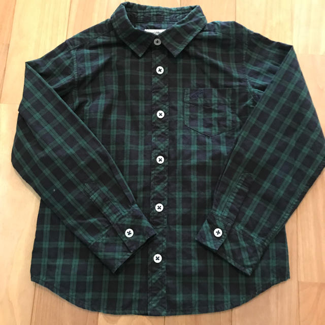 UNITED ARROWS green label relaxing(ユナイテッドアローズグリーンレーベルリラクシング)の【キッズ125cm】ユナイテッドアローズ グリーンレーベル チェックシャツ キッズ/ベビー/マタニティのキッズ服男の子用(90cm~)(Tシャツ/カットソー)の商品写真