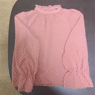 ダブルクローゼット(w closet)のオレンジ シャーリングタートルネックブラウス(シャツ/ブラウス(長袖/七分))