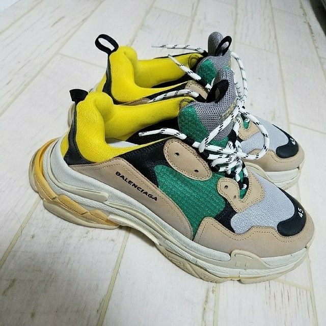 BALENCIAGA triple s  41 グリーン イエロー【専用】