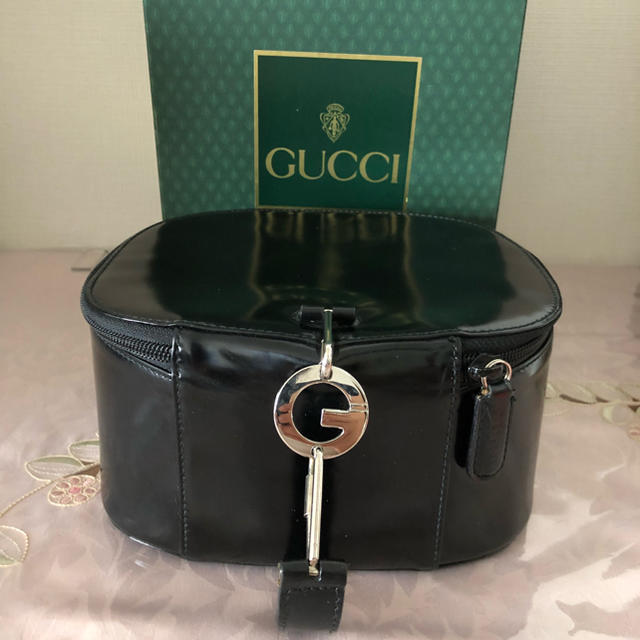 Gucci(グッチ)のGUCCI  バニティバッグ   GG金具   エナメル  希少 レディースのバッグ(その他)の商品写真