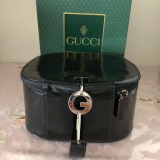 グッチ(Gucci)のGUCCI  バニティバッグ   GG金具   エナメル  希少(その他)