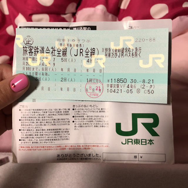 JR(ジェイアール)の青春18きっぷ チケットの乗車券/交通券(鉄道乗車券)の商品写真