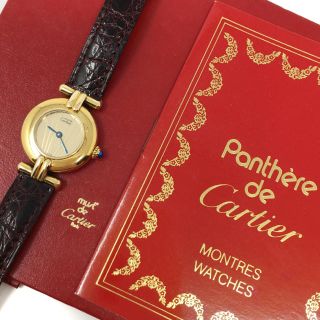 カルティエ(Cartier)のカルティエ ヴァンドーム ヴィルメイユ 電池交換済 美品 純正ベルト 動作品(腕時計)