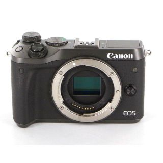 キヤノン(Canon)の美品 Canon キヤノン EOS M6 ブラック(ミラーレス一眼)