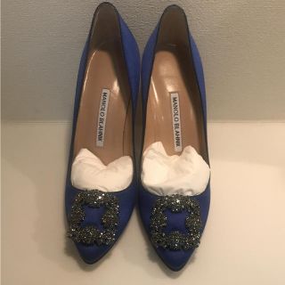 マノロブラニク(MANOLO BLAHNIK)のマノロブラニク パンプス ブルー 36.5(ハイヒール/パンプス)