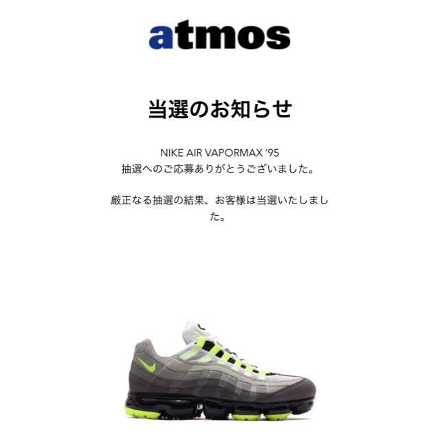 NIKE(ナイキ)の国内正規品 NIKE AIR VAPORMAX 95 NEON 28.5cm メンズの靴/シューズ(スニーカー)の商品写真