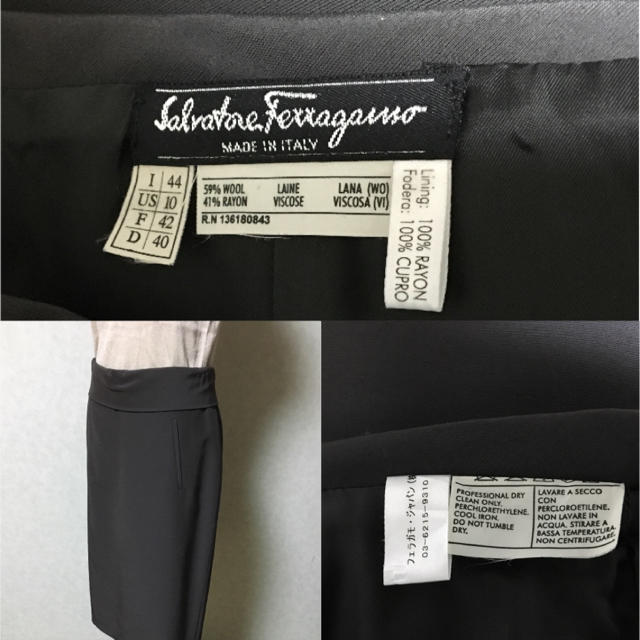 Salvatore Ferragamo(サルヴァトーレフェラガモ)の新品 フェラガモ 上質 上品 美ライン スカート 大きめ 44 レディースのスカート(ひざ丈スカート)の商品写真