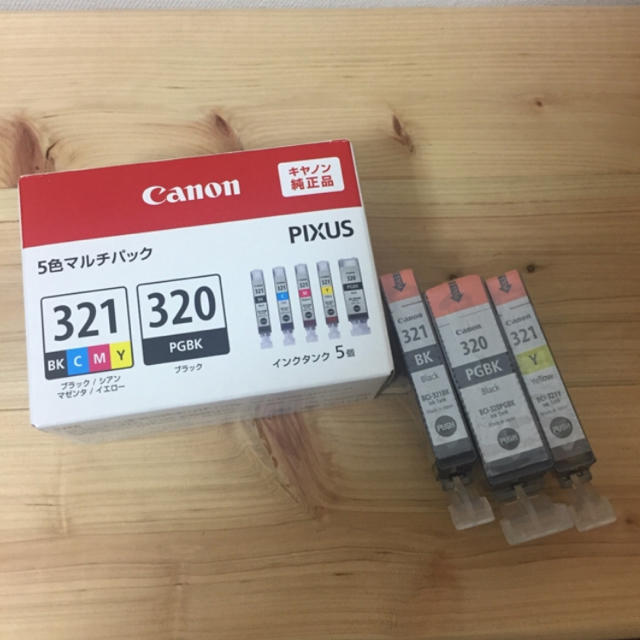 Canon(キヤノン)の☆純正☆CANON BCI-321+320インクタンク 3色セット インテリア/住まい/日用品のオフィス用品(オフィス用品一般)の商品写真