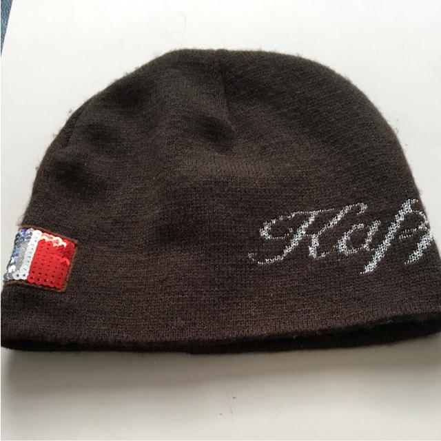 Kappa(カッパ)のKappa ニット帽 帽子 スキー スノボ スパンコール Fサイズ  茶 レディースの帽子(ニット帽/ビーニー)の商品写真