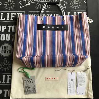 マルニ(Marni)のMARNI FLOWER CAFE ストライプ バッグ  マルニ バッグ(トートバッグ)