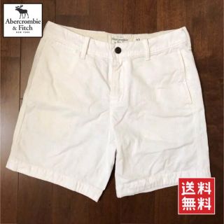 アバクロンビーアンドフィッチ(Abercrombie&Fitch)のアバクロ メンズショートパンツ  ホワイト(ショートパンツ)