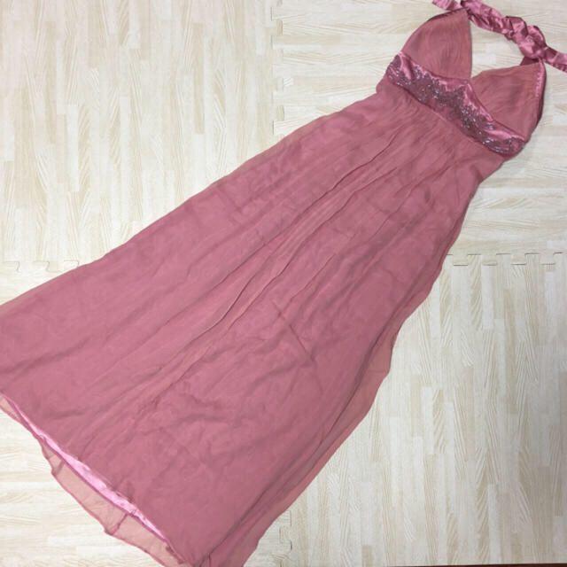 BCBGMAXAZRIA(ビーシービージーマックスアズリア)のBCBGMAXAZRIA ロングドレス ピンク ワンピ レディースのフォーマル/ドレス(ロングドレス)の商品写真