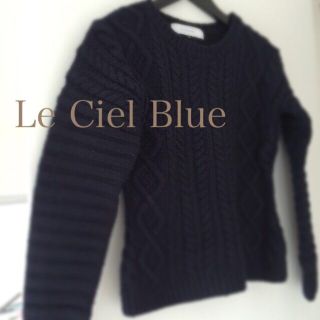 ルシェルブルー(LE CIEL BLEU)のルシェル♡ネイビーニット(ニット/セーター)