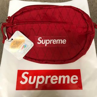 シュプリーム(Supreme)の18fw Supreme Waist Bag Red 新品(ボディーバッグ)