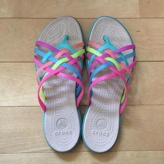 クロックス(crocs)の♡rikurina ♡様専用 クロックス ビーチサンダル 中古(ビーチサンダル)