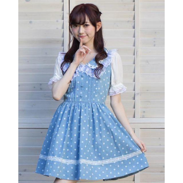 タグ付♡リズリサ♡ハートレース襟ブラウス♡新作ジャンスカ タグ付♡リズリサ♡ハートレース襟ブラウス♡新作ジャンスカ