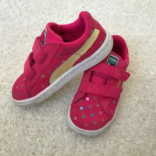 プーマ(PUMA)のプーマ 16センチ ピンクドットスニーカー(スニーカー)