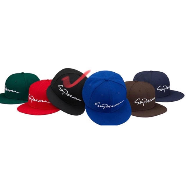 Supreme script new era 黒 7  1/4