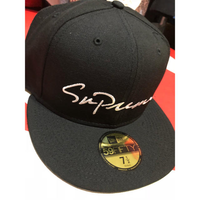 supreme ニューエラ 黒帽子
