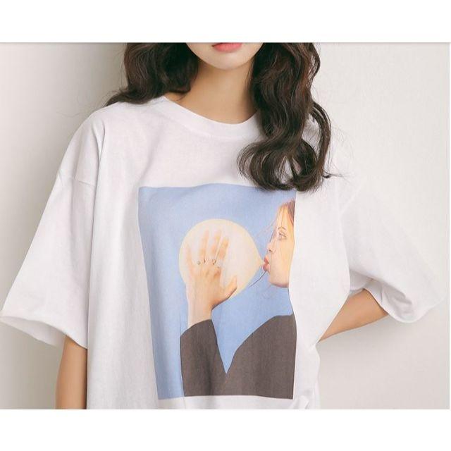 大きいサイズ♡ シンプル ビッグT ロゴＴシャツ レディースのトップス(Tシャツ(半袖/袖なし))の商品写真