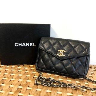 シャネル(CHANEL)のシャネル ウエストポーチ ウエストバッグ ヴィンテージ 希少！キャビアスキン(ボディバッグ/ウエストポーチ)