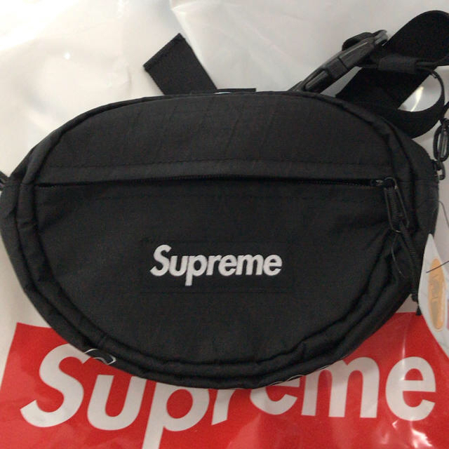 supreme waist bag black 黒 ブラック