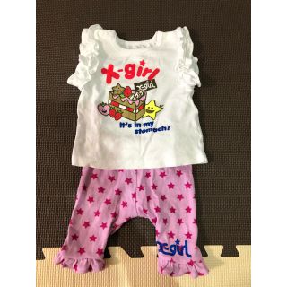 エックスガール(X-girl)のＸ−ｇｉｒｌベビー服上下(Ｔシャツ)