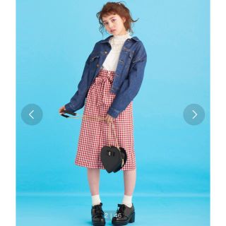 マジェスティックレゴン(MAJESTIC LEGON)の古着 マジェ チェックスカート ひざ下(ひざ丈スカート)