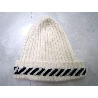 オフホワイト(OFF-WHITE)のoff-white ニットキャップ オフホワイト イーストランドタグ付確実正規品(ニット帽/ビーニー)