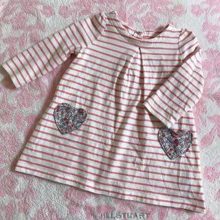 ベビーギャップ(babyGAP)の【N♡S様専用】babygap ハートポケット付き ワンピース 6-12m 70(ワンピース)