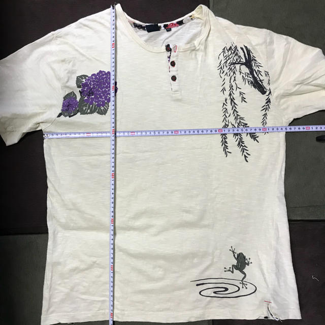 メンズ 和柄 Ｔシャツ イエロー メンズのトップス(Tシャツ/カットソー(半袖/袖なし))の商品写真