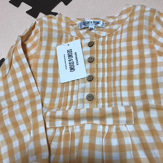 チェックシャツ95 キッズ/ベビー/マタニティのキッズ服女の子用(90cm~)(Tシャツ/カットソー)の商品写真