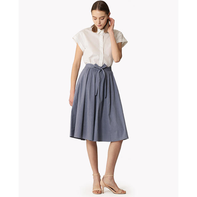 Theory luxe(セオリーリュクス)のセオリー  18SS リネン スカート 32号 レディースのスカート(ひざ丈スカート)の商品写真