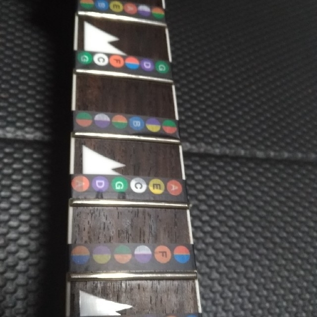 11枚 ギター指板音名シール（黒）　12フレットまで対応 楽器のギター(エレキギター)の商品写真
