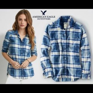 アメリカンイーグル(American Eagle)の美品❁︎アメリカンイーグル✬︎チェックシャツ✬︎(シャツ/ブラウス(長袖/七分))