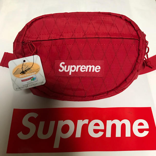 supreme waist bag 18FW red