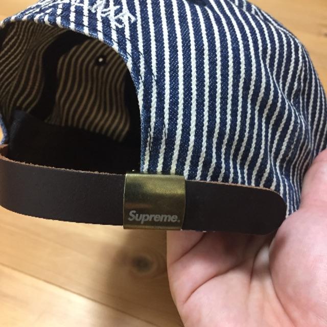 Supreme(シュプリーム)のSupreme S logo cap washed denim stripe  メンズの帽子(キャップ)の商品写真