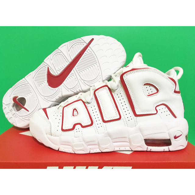 NIKE(ナイキ)の値下げ❤️ 新品 24.5cm RED×WHITE モアテン  早い者勝ち レディースの靴/シューズ(スニーカー)の商品写真