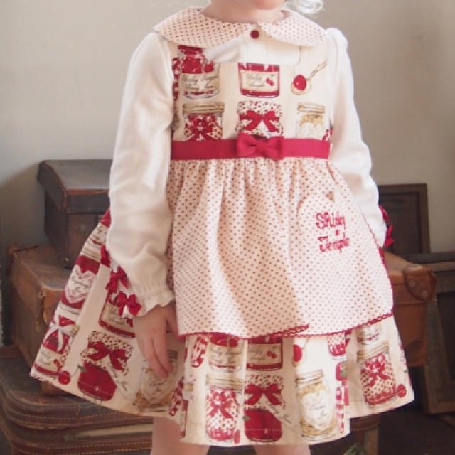 ジャム瓶ワンピース⑅ シャーリーテンプルキッズ服女の子用(90cm~)